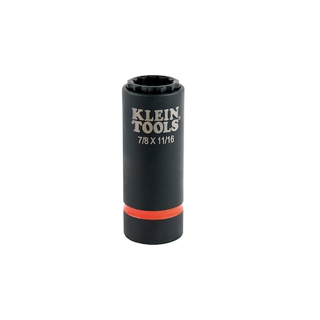 Klein Tools 2-in-1 Impact Socket, 12-Point, 7/8 and 11/16-Inch 66014