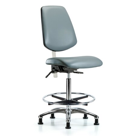 Blue Ridge Ergonomics Vinyl Clean Room Chair BR-NCR-VHBCH-MB-CR-T0-A0-CF-RG-8822