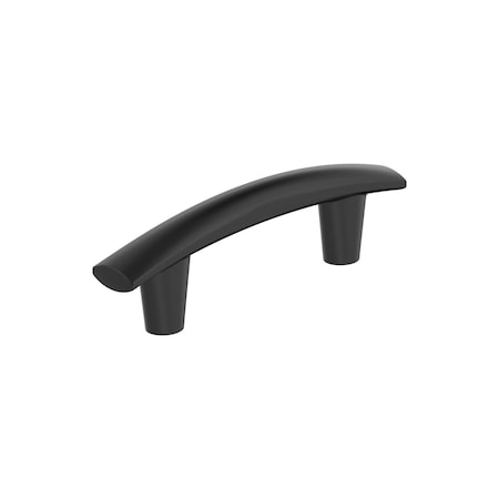 Amerock Willow 3 inch (76mm) Center-to-Center Matte Black Cabinet Pull, 25PK 25VMP37309MB