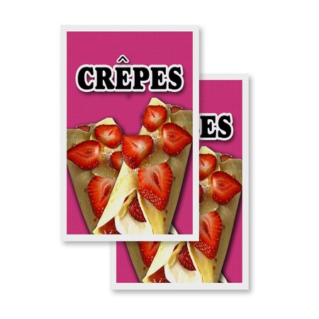 Signmission Crepes, Vinyl Decals Only 24 Inch x 36 Inch, Vinyl Decal, 2PK DSB-2436-2PACK-Crepes