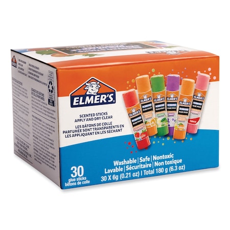 Elmers Glue Stick, Clear, Stick, 30 PK 2175692