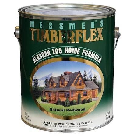 Messmers 1 Gal TF-503 Natural Redwood Timberflex Alaskan Log Home Formula, Oil-Based Exterior Wood Finish TF-502