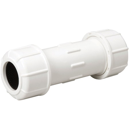B & K 1-1/4'' x 1-1/4'' Compression PVC Coupling 160-106
