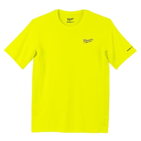 Milwaukee Hand Trucks Workskin L/XL Short Sleeve Unisex Crew Neck Yellow Shirt 414HV-XL