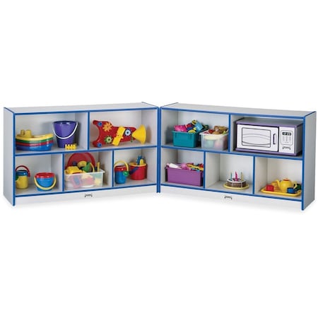 Jonti-Craft Rainbow Accents Low Mobile Fold-n-Lock, Blue 0292JCWW003