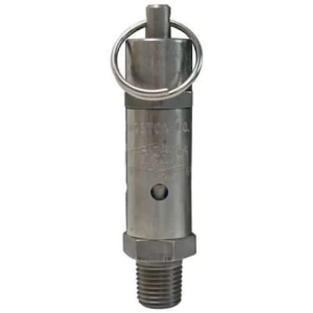 Dixon Standard Safety Pop-Off Valve, 1/4 in, MNPT, 35 SCFM, Stainless Steel Body SV30SS