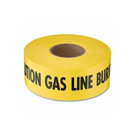Empire Level SHIELDTEC Standard Non-Detectable Safety Tape, Caution Gas Line Buried Below, 1000 ft L, 3 in W, 272-22-211