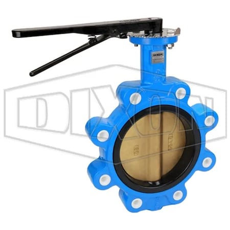 Dixon Threaded Lug Style Butterfly Valve, 4 x 6 in Nominal, MNST x FNST End Style, 150 lb, Ductile Iron Bo BFVL600