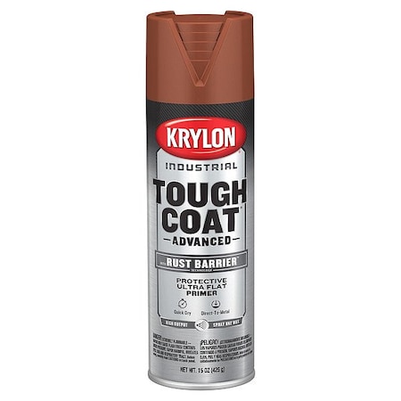 Krylon Industrial Spray Paint, Red, Flat, Solvent, 15 oz K00699008