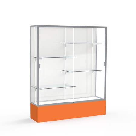 Ghent Spirit Floor Display Case 60x72x16, White, Satin 375WB-SN-OR