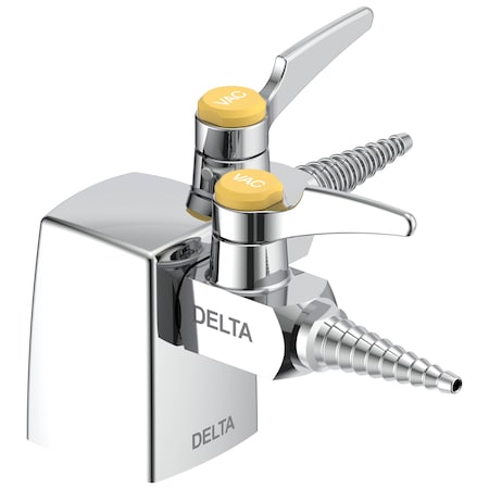 Delta Commercial W62 Series Ball Valve Deck-Mount Turret Ball Valve Hose Cocks At 90 Degrees In Chrome W6220VAC