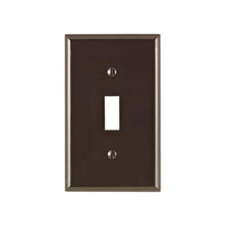 Leviton Switch Wallplate, Standard Size, Gang 1, Brown 80701