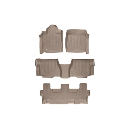 Weathertech Tan, Front and Rear and Rear FloorLiner HP 454081IM-45093-4-6IM