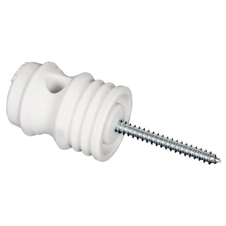 Zareba IWSD-Z Self-Drilling Insulator, Aluminum/Steel, Porcelain, White IWSD/IWSD-Z DRVBL