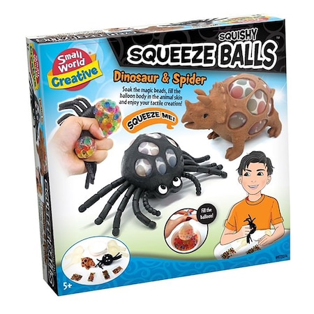 Small World Toys Squishy Squeeze Balls Dinosaur & Spider Kit 9721274