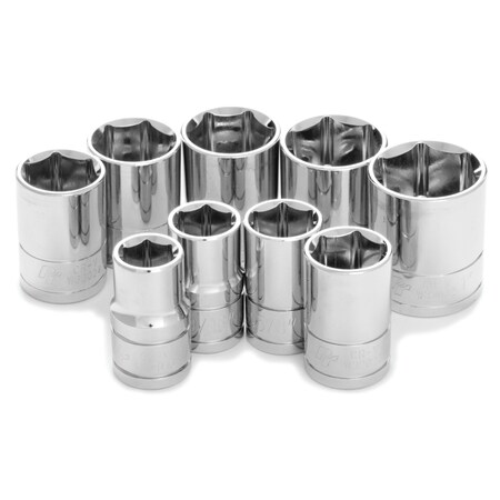 Performance Tool 9-Pc 1/2 In Dr. Sae Socket Set, W32002 W32002