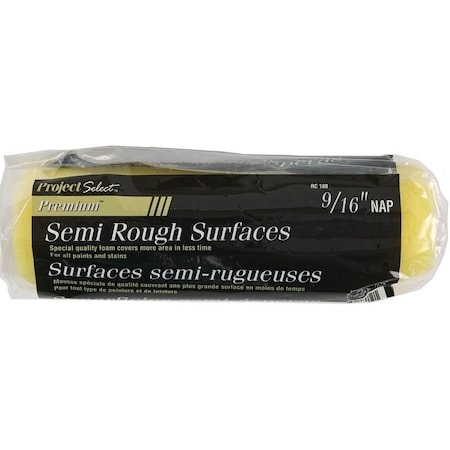 Linzer Paint Roller Cover, 12 in Thick Nap, 9 in L, Foam Cover RC 180