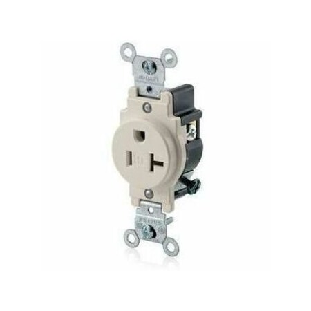 Leviton Commercial Grade Tamper-Resistant Duplex Receptacle, 20 Amp, 125 Volt T5020-T
