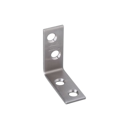 National Hardware V415 Series Corner Brace, 1-1/2 in L, 5/8 in W, 1-1/2 in H, Stainless Steel, 2PK N348-300