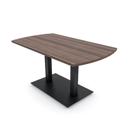 Skutchi Designs Arc Rectangle Meeting Room Table, 36 in W, 72 in L, Brown HAR-AREC-36X72-DOU.BK-H3041