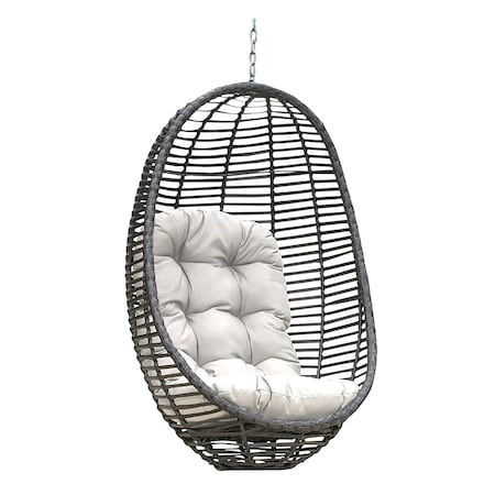 Panama Jack Outdoor Panama Jack Graphite Woven Hanging Chair with Cushion PJO-1601-GRY-HC