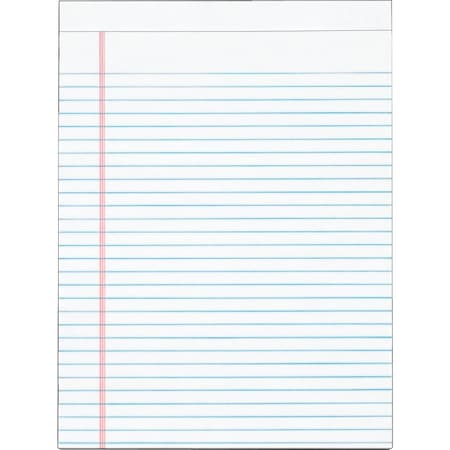 Staples 8-1/2'' W.x11'' H. 50-Sheet Wht Top Bound Legal Pad, 12PK 163865