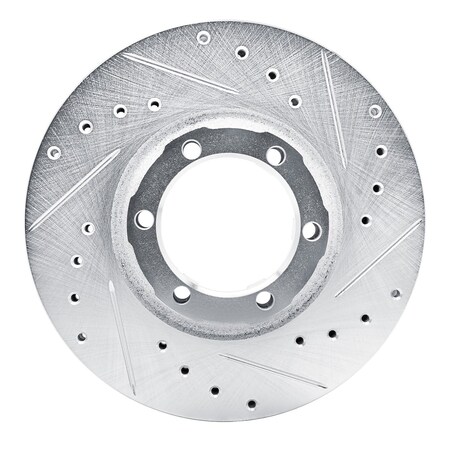 Dynamic Friction Co DFC Brake Rotor - Drilled and Slotted - Silver 631-72049R