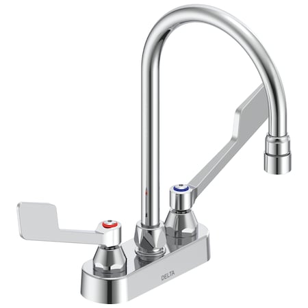 Delta Commercial 27C4 / 27C5 / 27C6 Two Handle 4 In Deck-Mount Faucet In Chrome 27C4955