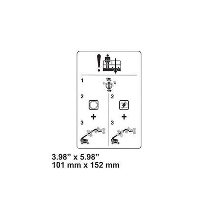 Genie REPLACEMENT DECAL, EMERGENCY LOWERING 1281188GT