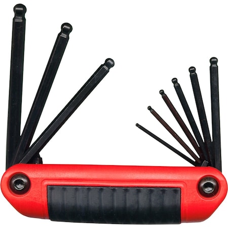 Eklind 9 Piece SAE Fold-Up Hex Key Set, 25919 25919