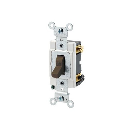 Leviton Toggle Switch, 20 Amp, 120/277 Volt, Brown 1222-S