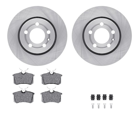 Dynamic Friction Co DFC Brake Rotor with 5000 Brake Pads and Hardware Kit 6512-74290