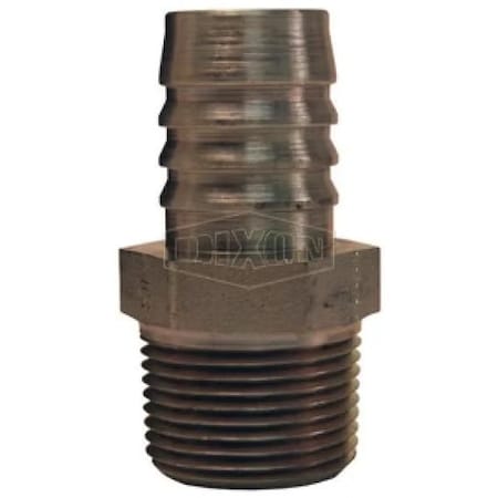 Dixon Suction and Return Line Hydraulic Swivel Stem, 3/4-14 x 3/4 in Nominal, MNPT x Hose Barb, Steel, Dom 188-12