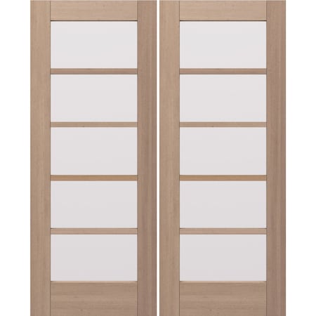 Doornmore G105, 66.5" x 82" ( 2x32" Door) Left Hand, Mahogany SDL 5 Lite Exterior Door G105-SW-3280_2_LI