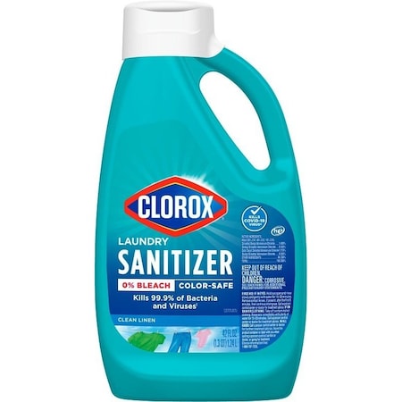 Clorox Laundry Sanitizer, 42 oz, Viscous Liquid, Unscented, Blue 32419