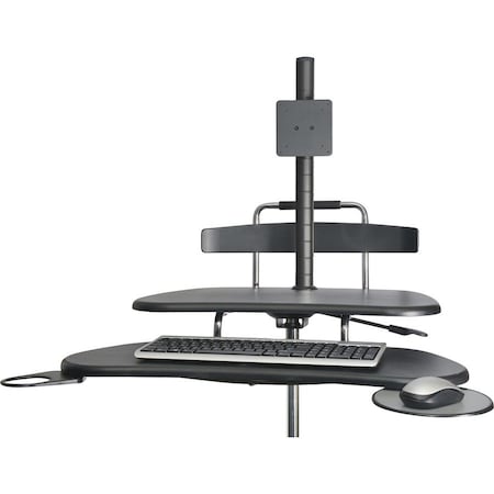 Kantek Mobile Height Adjustable Computer Workstations, LCD Monitor Mount Pole STS240