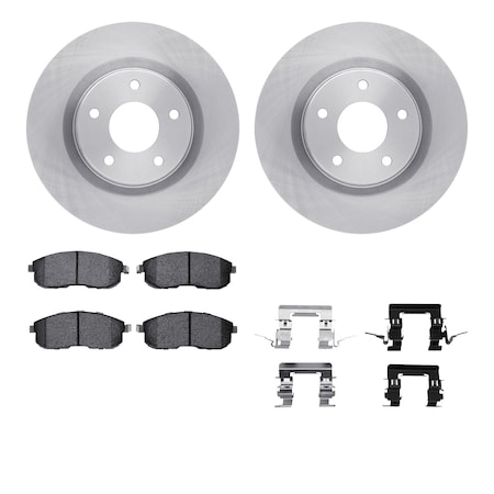 Dynamic Friction Co DFC Brake Rotor with 5000 Brake Pads and Hardware Kit 6512-67506