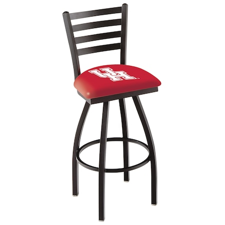 Holland Bar Stool Co 36" Blk Wrinkle Houston Swivel Bar Stool, Ladder Back L01436Houston