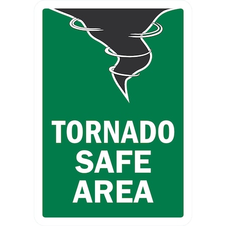 Lyle Tornado Safe Area (w/graphic), 7x10, Non-Reflective, White G-17133-NA_7x10