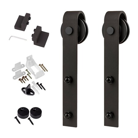 Renin Spectrum Series Add-A-Door Barn Door Kit, Matte Black, Includes: 1-3/8 in Mounting Bolts BD400-102-MB