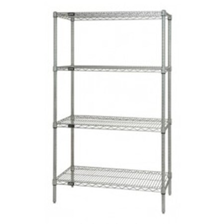 Betterbeds Stainless Steel Wire Shelving 4 Shelf Unit - 30 x 48 x 86 in. BE1137081
