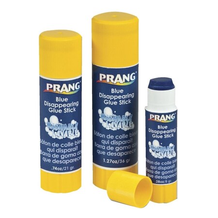 Prang Non-Toxic Odorless Washable Glue Stick- 0.28 Oz- Blue And Dries Clear 26091