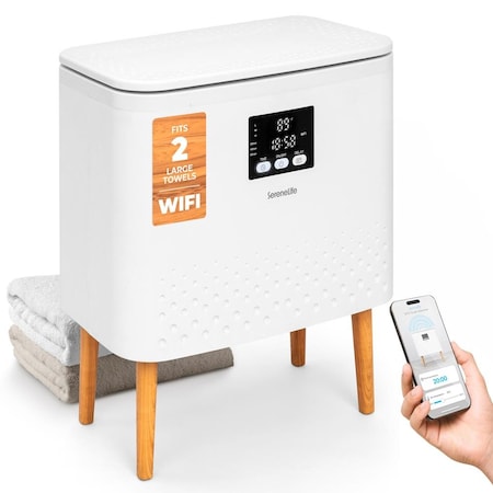 Serenelife WiFi-enabled Towel Warmer Bucket, 20L Large Capacity heater bucket for Towels Blanket and robes SLTLR125W