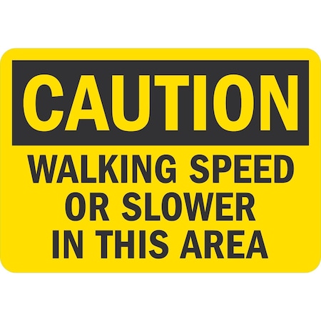Lyle Walking Speed Or Slower In This Area, 10x7, Non-Reflective, Yellow G-1847-PL_10x7