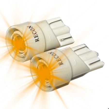 Recon Truck Accessories 194/168 HIGH POWER L.E.D. BULBS WEDGE STYLE - AMBER (TWO BULBS PER PACKAGE) 264200AM