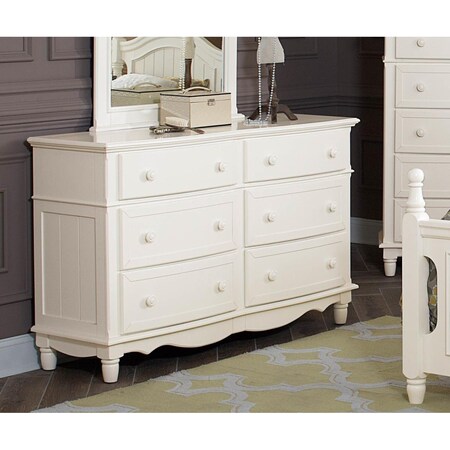 Home Elegance 34 x 18 x 54 in. Clementine Dresser - White B1799-5