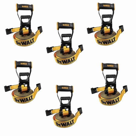 Dewalt 2"x27'x10000# FLAT HOOK RATCHET, 6PK DXBC10000F-6PK