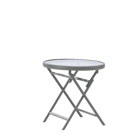 Seasonal Trends PATIO END TABLE RND STEEL BRN 151502