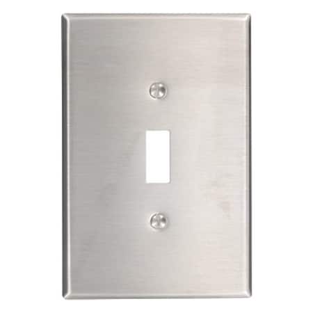 Leviton Wall Plate, Toggle, Stainless Steel 84101-40