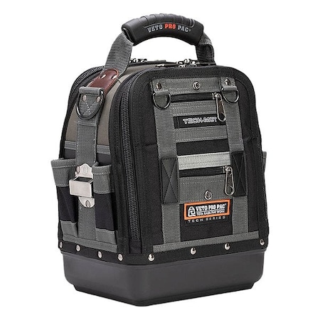 Veto Pro Pac Tool Bag, Black, Brown, Gray, Ballistic Polyester, Polypropylene, 88 Pockets Tech MCT